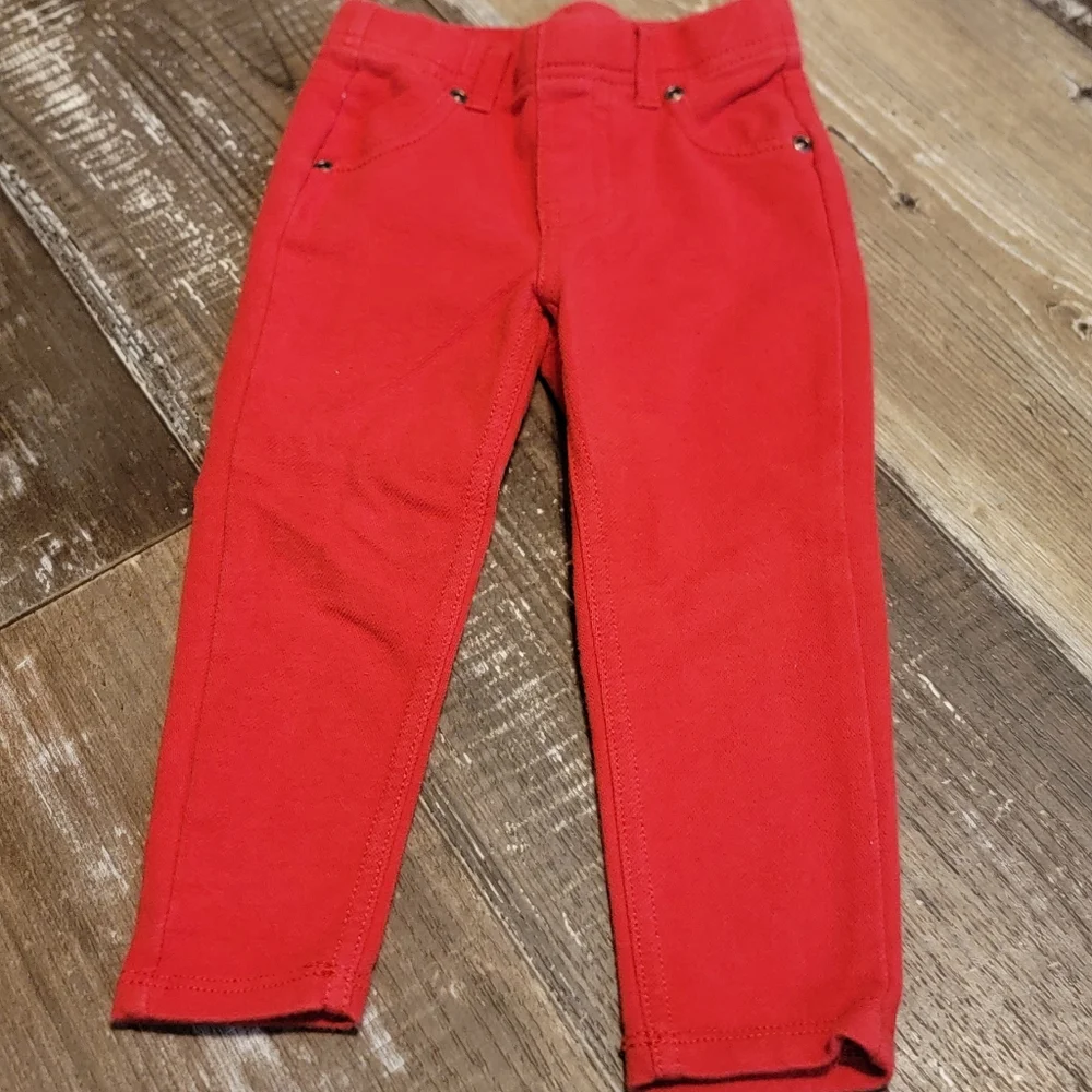 Garanimals Red Jeans Straight Cut Bottoms - Picture 2 of 7